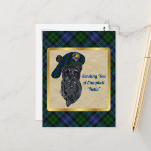 Campbell Clan Badge & Tartan Postcard