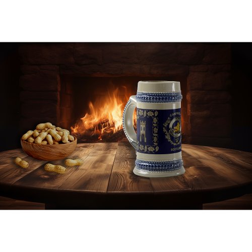 Campbell Clan Castle Personalized Beer Stein