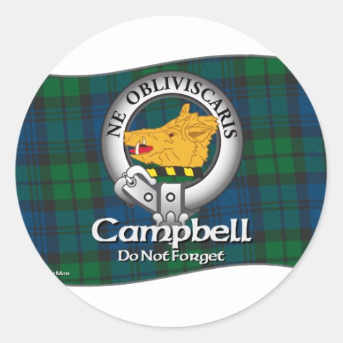 Campbell Clan Classic Round Sticker