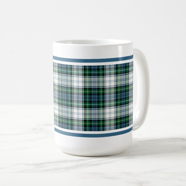 Campbell Clan Dress Tartan Green Scottish Plaid Coffee Mug (Front Right)