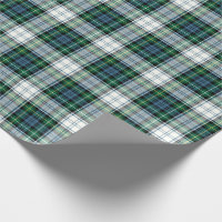 Festive Stylish Dark Forest Green Plaid Pattern Wrapping Paper