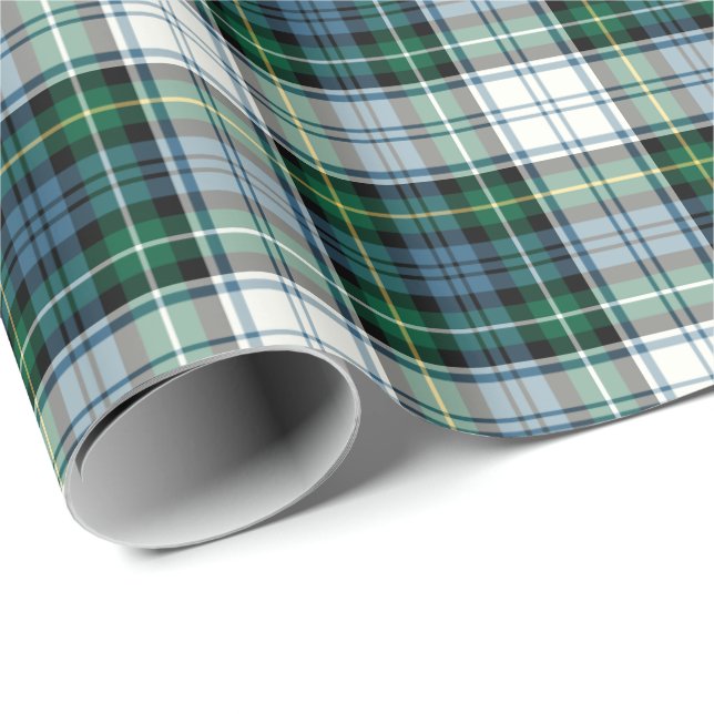 Campbell Clan Dress Tartan Scottish Plaid Pattern Wrapping Paper (Roll Corner)