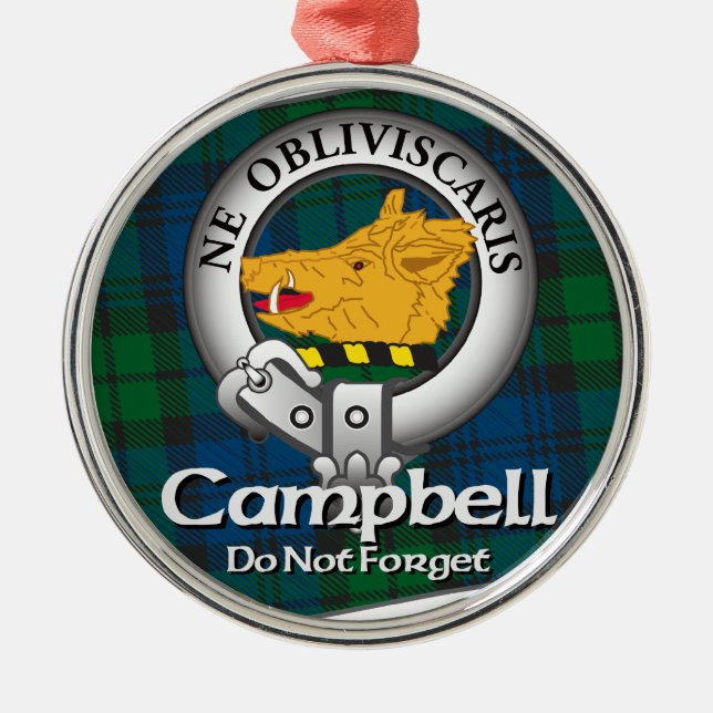 Campbell Clan Metal Ornament (Front)
