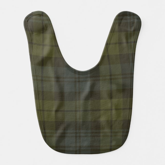 Campbell Clan Tartan Baby Bib (Front)
