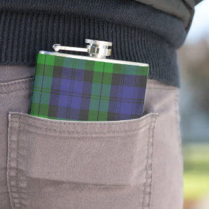Campbell Clan Tartan Plaid Black Watch Flask