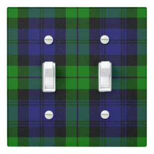 Campbell Clan Tartan Plaid Black Watch Light Switch Cover