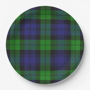 Campbell Clan Tartan Plaid Black Watch Paper Plates
