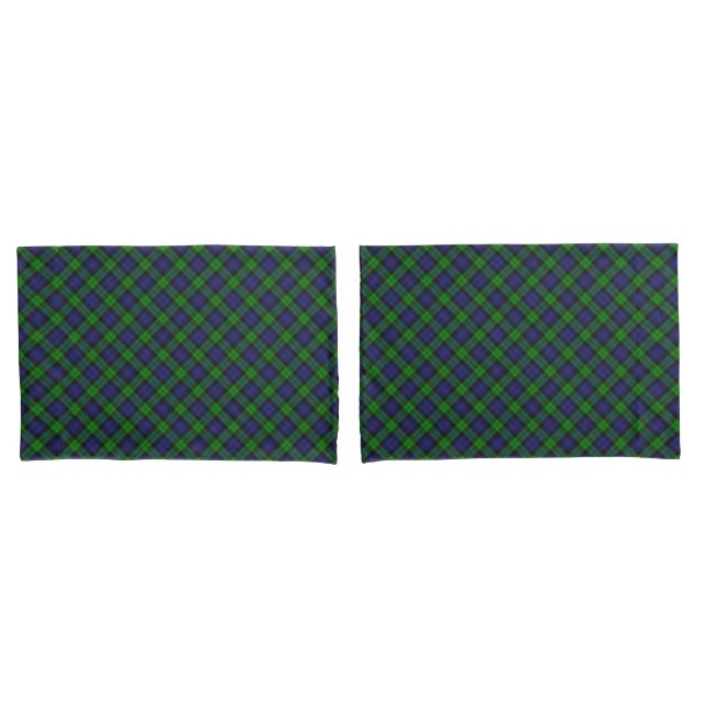 Campbell Clan Tartan Plaid Black Watch Pillow Case (Front-Set)