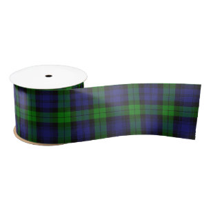 Campbell Clan Tartan Plaid Black Watch Satin Ribbon