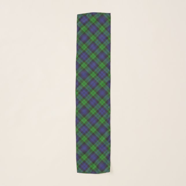 Campbell Clan Tartan Plaid Black Watch Scarf (Front)