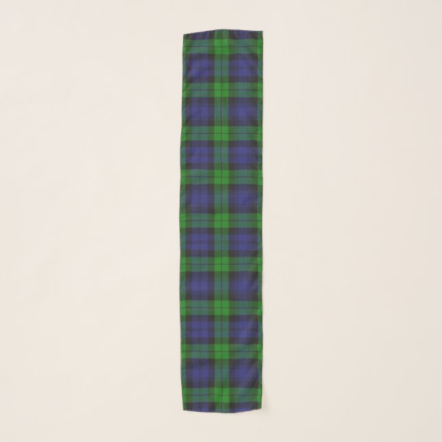Campbell Clan Tartan Plaid Black Watch Scarf (Front)