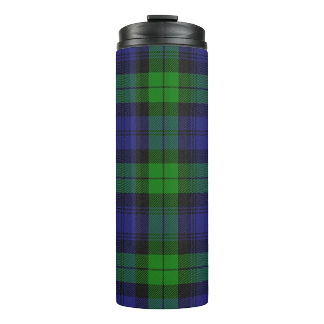 Campbell Clan Tartan Plaid Black Watch Thermal Tumbler (Front)