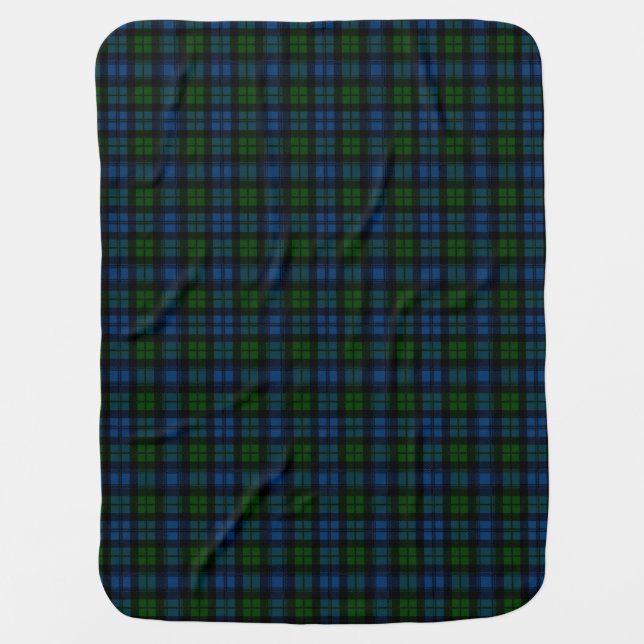 Campbell Clan Tartan Plaid Pattern Stroller Blanket (Front)