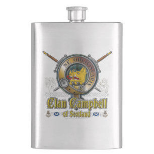 Campbell Crest Badge Flask