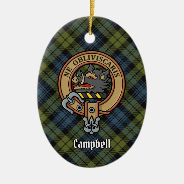 Campbell Crest Ceramic Ornament (Front)