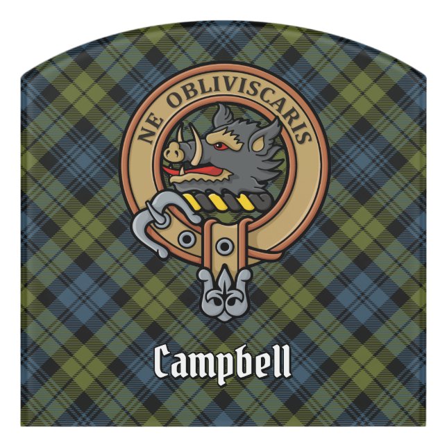 Campbell Crest Door Sign (Contour Front)