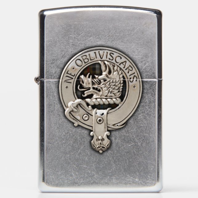 Campbell Crest & Hunting Tartan Zippo Lighter (Front)