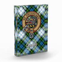 Campbell Crest over Dress Tartan Acrylic Award