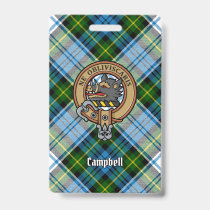 Campbell Crest over Dress Tartan Badge