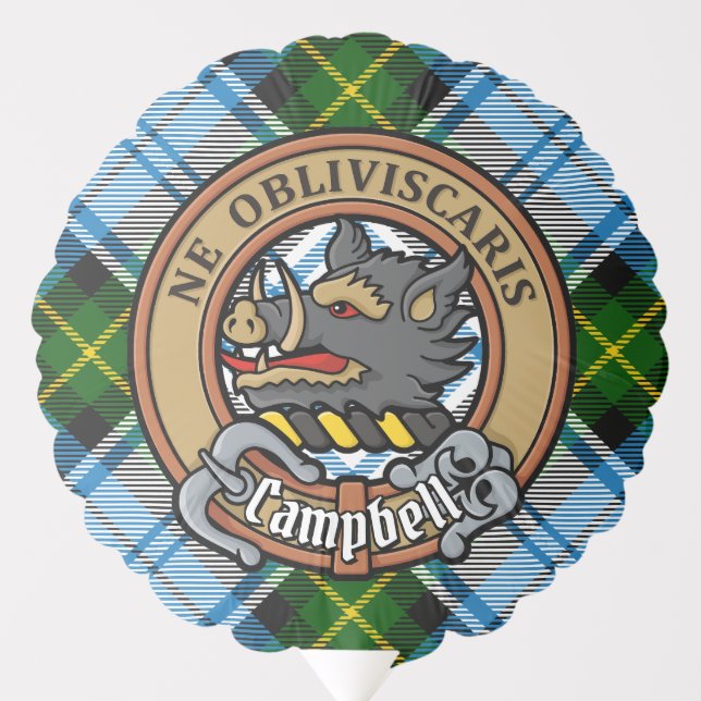 Campbell Crest over Dress Tartan Balloon (Front)