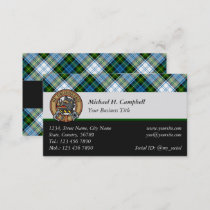 Campbell Crest over Dress Tartan Business Card