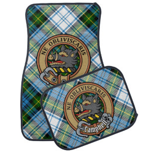 Campbell Crest over Dress Tartan Car Floor Mat