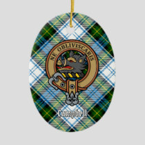 Campbell Crest over Dress Tartan Ceramic Ornament