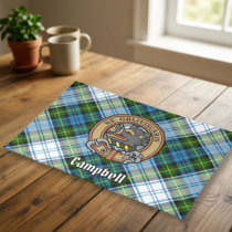 Campbell Crest over Dress Tartan Cloth Placemat