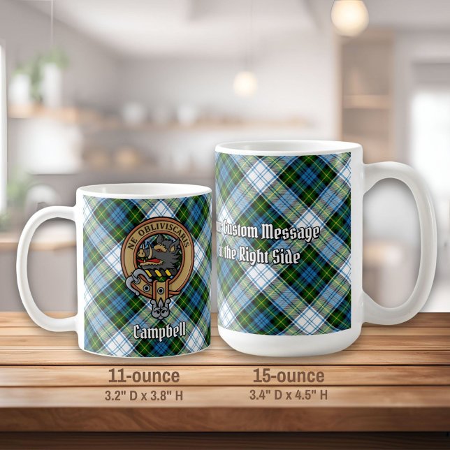 Campbell Crest over Dress Tartan Coffee Mug (Creator Uploaded)