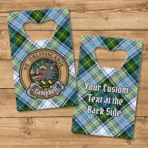 Campbell Crest over Dress Tartan Credit Card Bottle Opener