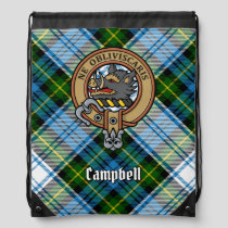 Campbell Crest over Dress Tartan Drawstring Bag