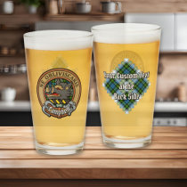 Campbell Crest over Dress Tartan Glass