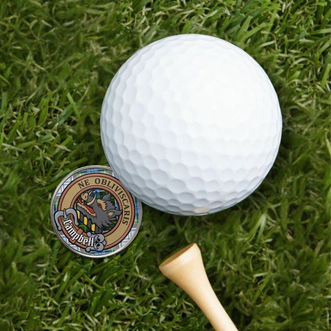 Campbell Crest over Dress Tartan Golf Ball Marker (Creator Uploaded)