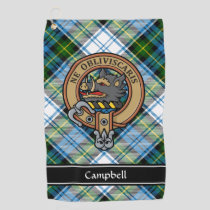 Campbell Crest over Dress Tartan Golf Towel