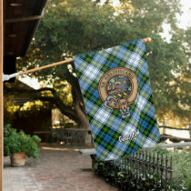 Campbell Crest over Dress Tartan House Flag