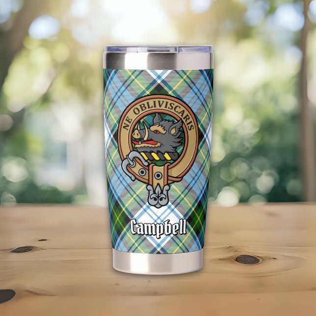 Campbell Crest over Dress Tartan Insulated Tumbler (Creator Uploaded)