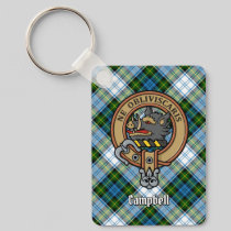 Campbell Crest over Dress Tartan Keychain