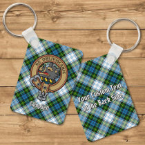 Campbell Crest over Dress Tartan Keychain