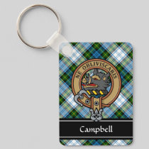 Campbell Crest over Dress Tartan Keychain