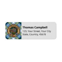 Campbell Crest over Dress Tartan Label