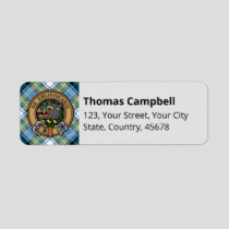 Campbell Crest over Dress Tartan Label