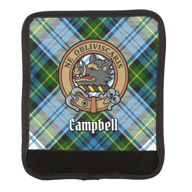 Campbell Crest over Dress Tartan Luggage Handle Wrap (Front)