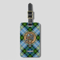 Campbell Crest over Dress Tartan Luggage Tag