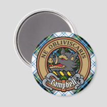 Campbell Crest over Dress Tartan Magnet