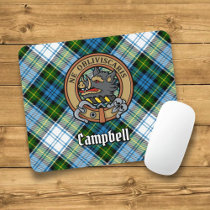 Campbell Crest over Dress Tartan Mouse Pad