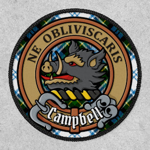 Campbell Crest over Dress Tartan Patch