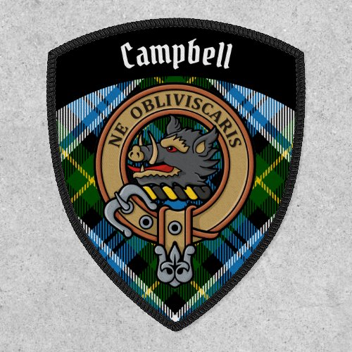 Campbell Crest over Dress Tartan Patch