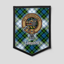 Campbell Crest over Dress Tartan Pennant