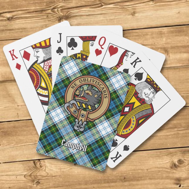 Campbell Crest over Dress Tartan Poker Cards (Creator Uploaded)
