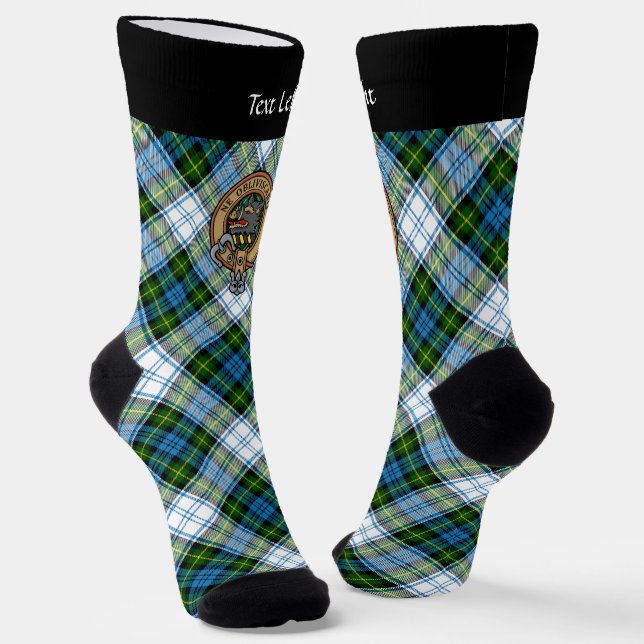 Campbell Crest over Dress Tartan Socks (Angled)